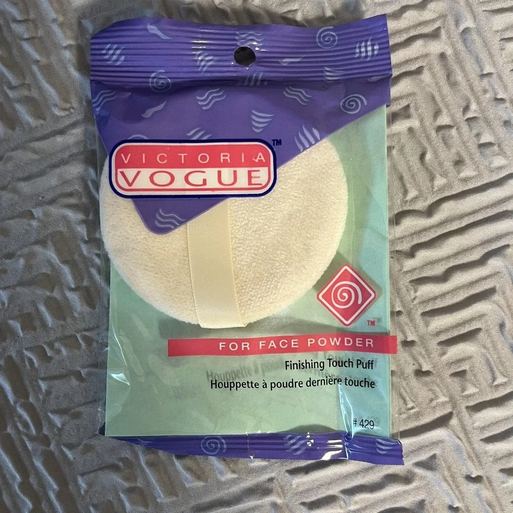 Vtg Victoria Vogue Finishing Touch Puff Large for Face Powder #429 Made in USA